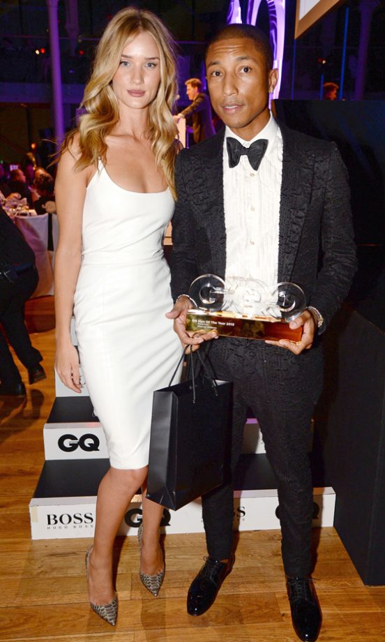 Rosie Huntington-Whiteley And Pharrell Williams At The GQ Men Of The Year Awards, 2013