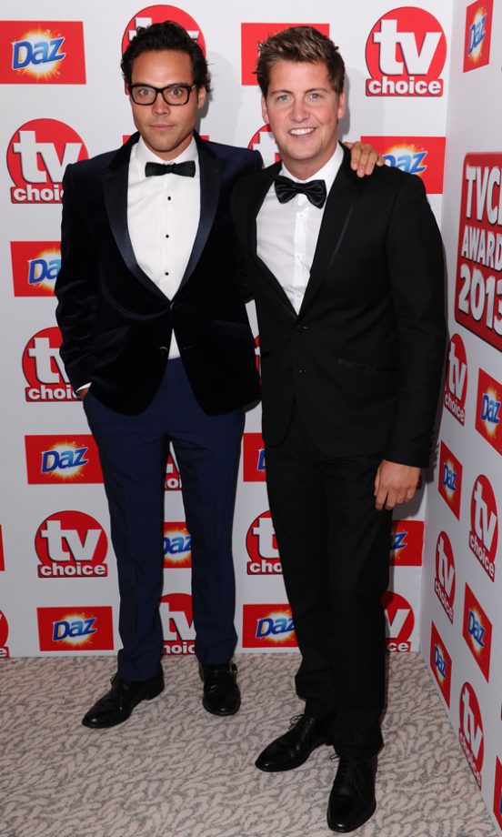 Made In Chelsea's Andy Jordan and Stevie Johnson At The TV Choice Awards, 2013