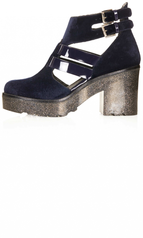 Topshop Velvet Cut Out Boots, £90
