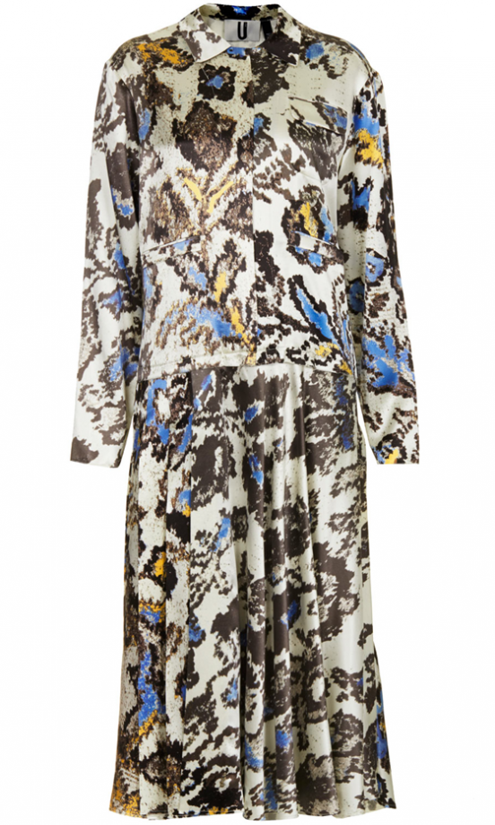 Topshop Unique Printed Satin Shirt Dress, £250
