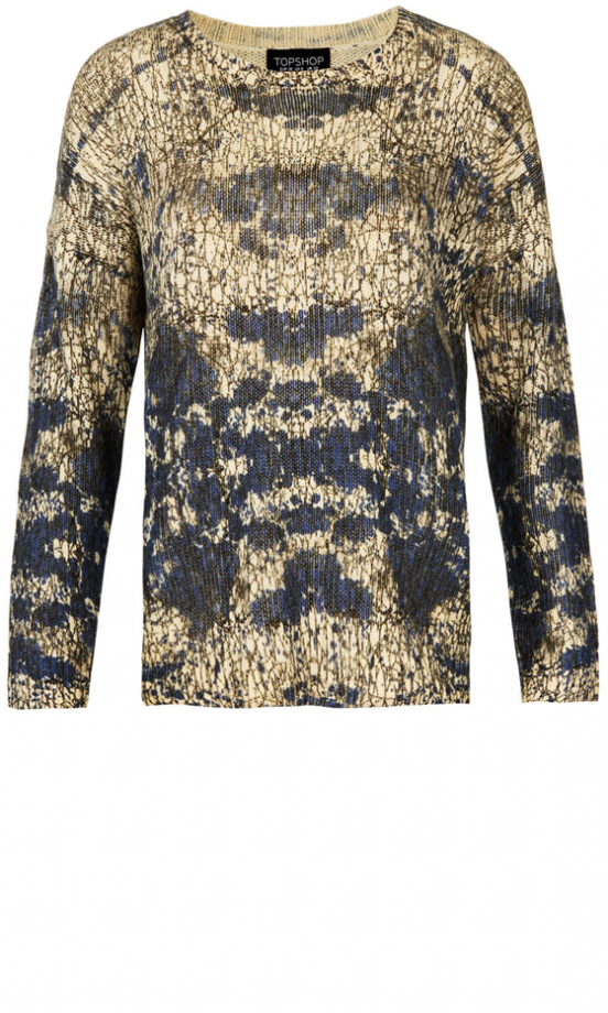 Topshop Knitted Graphic Print Jumper, £45