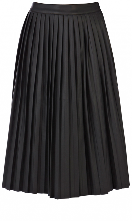 Warehouse Faux Leather Pleat Midi Skirt, £48