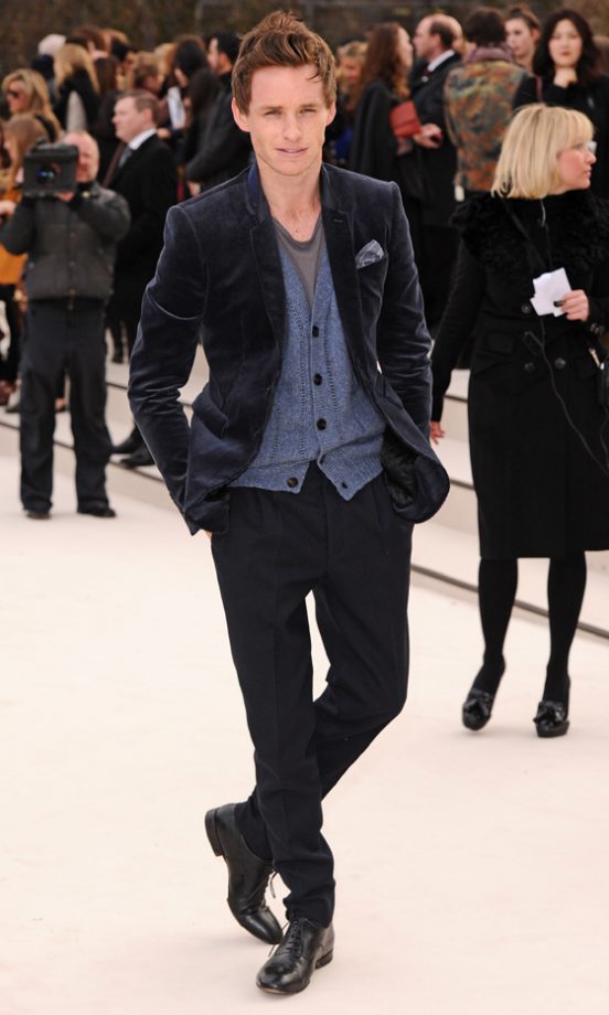 Eddie Redmayne At The Burberry Show At London Fashion Week, 2012