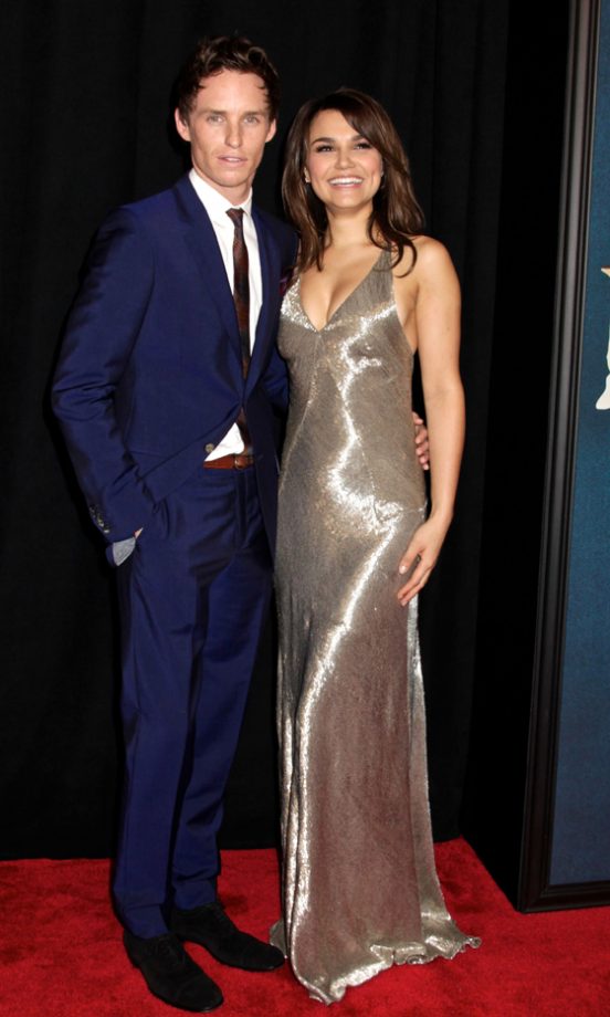 Eddie Redmayne And Samantha Barks At The 'Les Misérables' New York Premiere, 2013