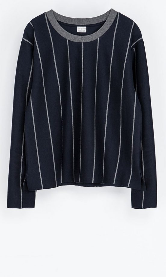 Zara Pinstripe Sweatshirt, £29.99