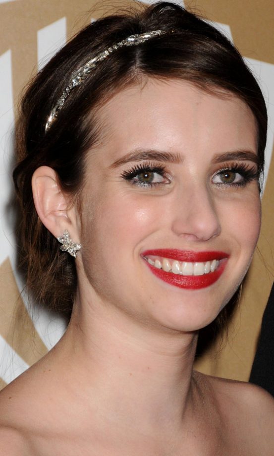 Emma Roberts' Glam Updo At The Golden Globes, 2013