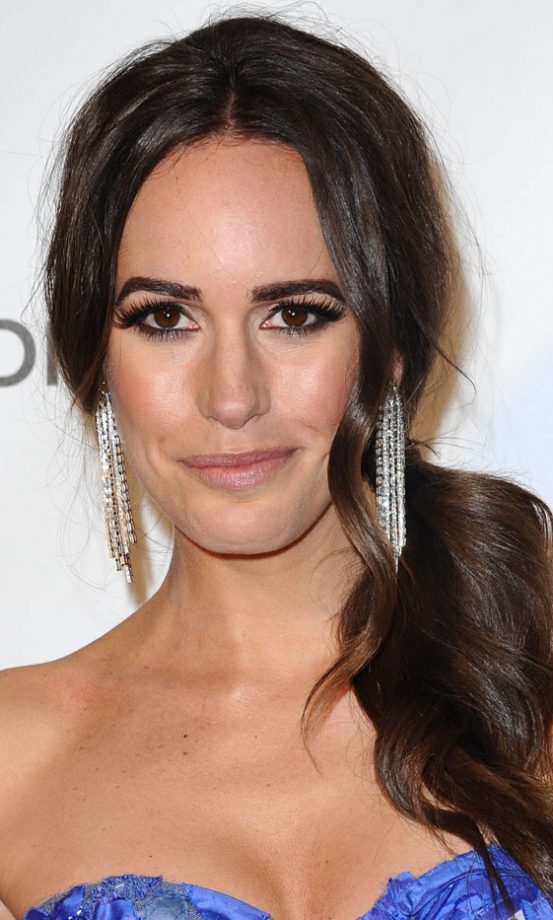 Louise Roe's Ponytail Hairstyle At Elton John's Oscars Party, 2013