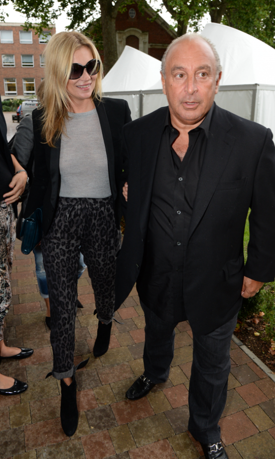 Kate Moss And Sir Phillip Green At The Topshop Unique SS14 Show At London Fashion Week, 2013