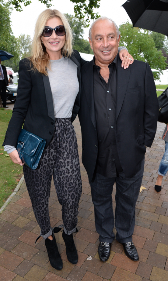 Kate Moss And Sir Phillip Green At The Topshop Unique SS14 Show At London Fashion Week, 2013