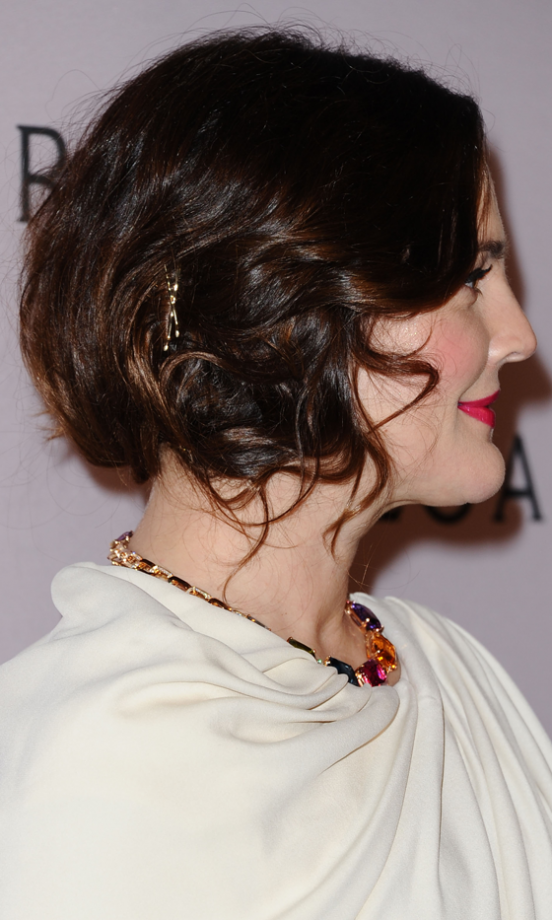 Drew Barrymore's Gorgeous Updo At The Celebration Of Elizabeth Taylor's Collection Of Bvlgari Jewellery, 2013
