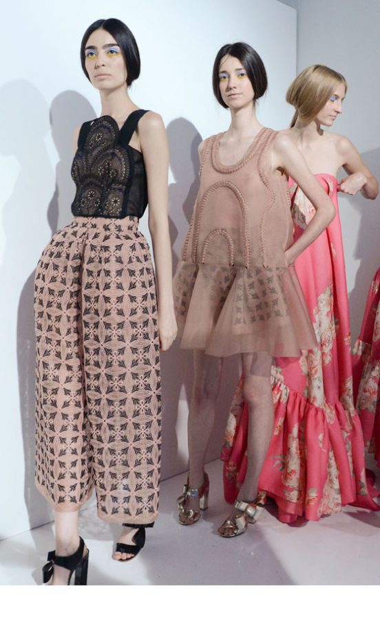Models Backstage At Delpozo SS14, New York Fashion Week 2013