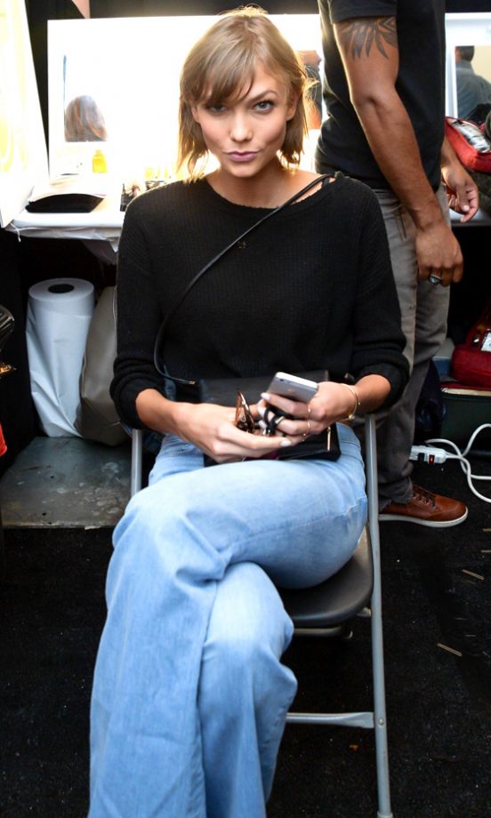 Karlie Kloss Backstage at New York Fashion Week, 2013