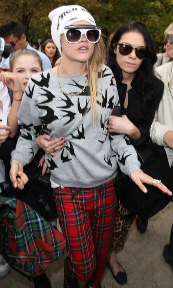 Cara Delevingne At Valentino SS14 Paris Fashion Week, 2013