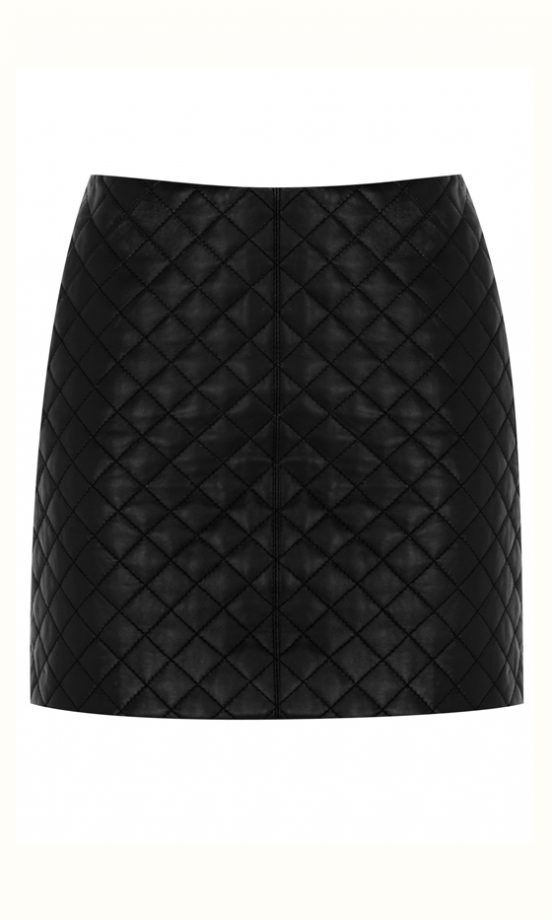 Black Leather Quilted Mini, £85