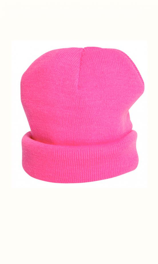 Boohoo Tina Neon Rib Slouch Beanie, £3