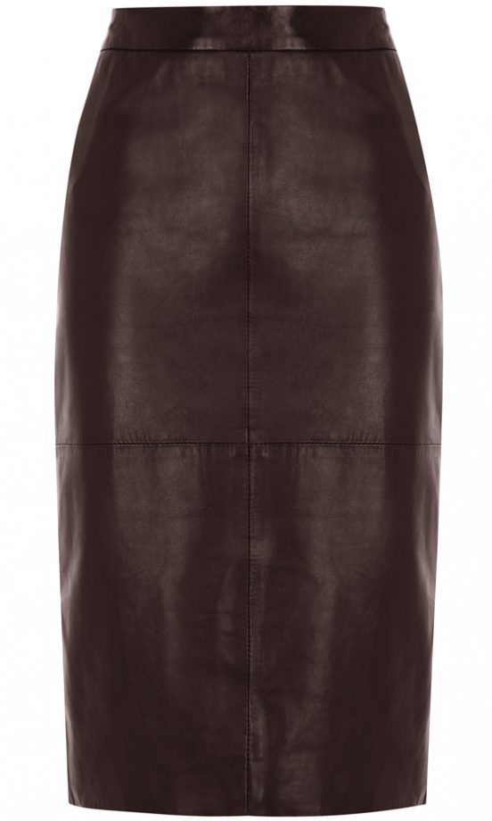 Burgundy leather Pencil, £85