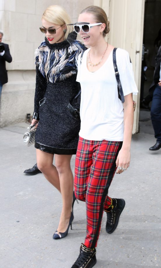 Cara Delevingne And Rita Ora At Chanel SS14, Paris Fashion Week, 2013
