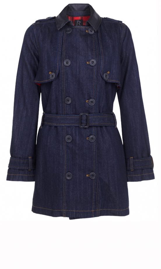 Rihanna For River Island Winter 2013: Denim Belted Coat