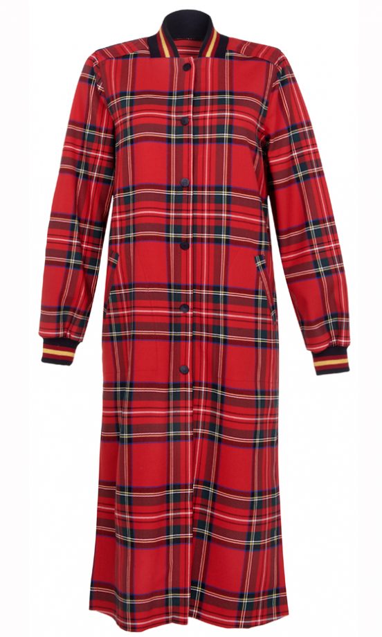 Rihanna For River Island Winter 2013: Tartan Baseball Jersey Dress