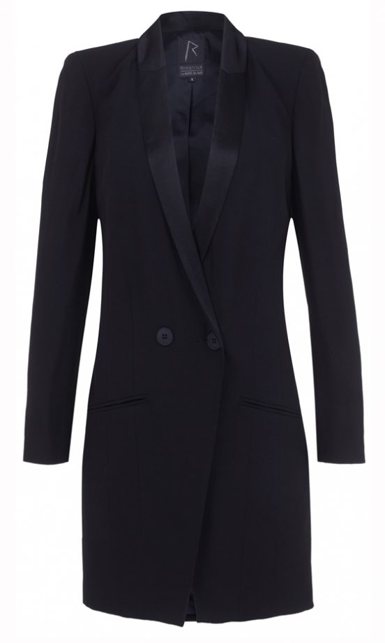Rihanna For River Island Winter 2013: Long Black Blazer