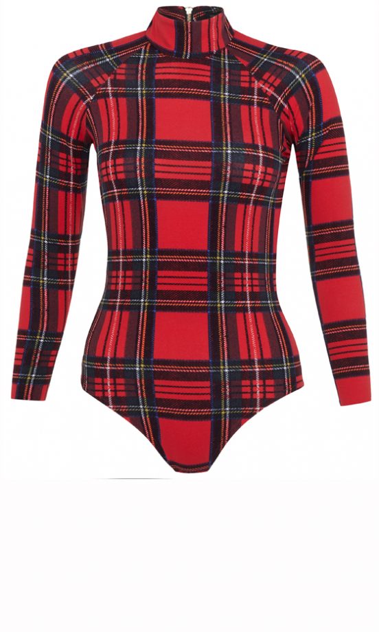 Rihanna For River Island Winter 2013: Tartan High-Neck Body