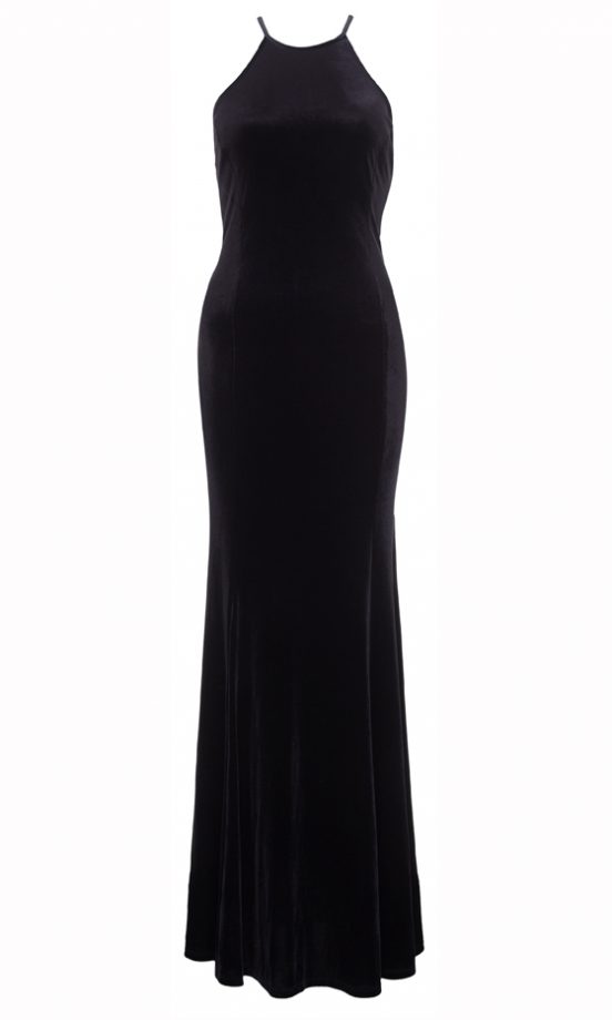 Rihanna For River Island Winter 2013: Black Floor-Length Dress