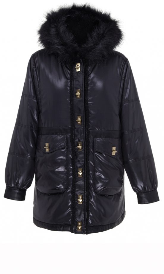 Rihanna For River Island Winter 2013: Puffa Coat With Faux Fur Hood