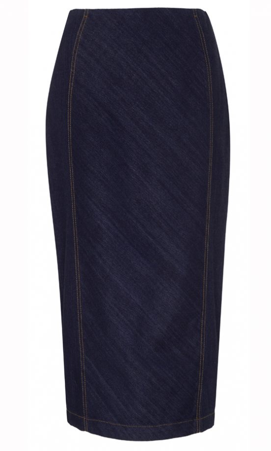 Rihanna For River Island Winter 2013: Dark Denim Pencil Skirt