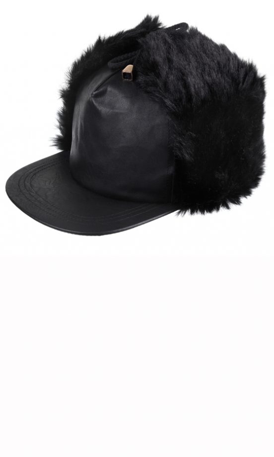 Rihanna For River Island Winter 2013: Faux Fur And Leather Look Cap