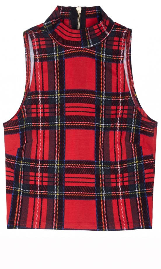 Rihanna For River Island Winter 2013: Tartan High-Neck Top