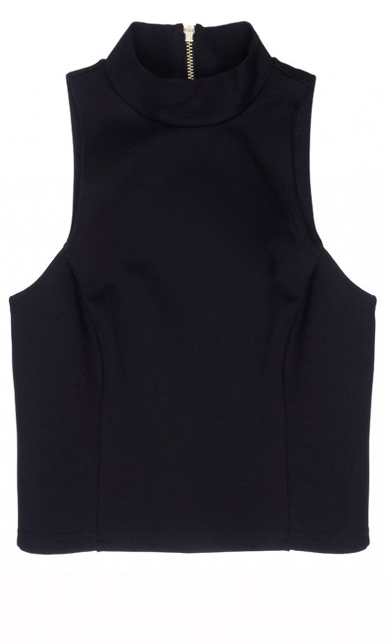 Rihanna For River Island Winter 2013: Black High-Neck Top