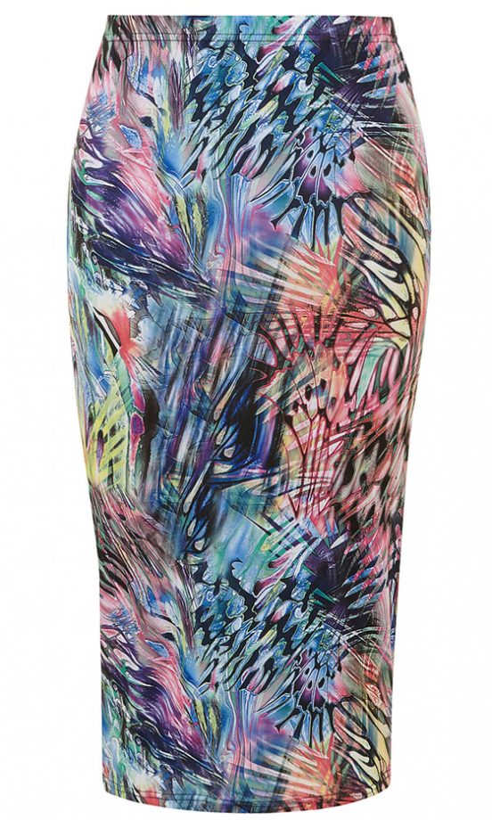 Dorothy Perkins Neon Flash Midi Skirt, £23.99