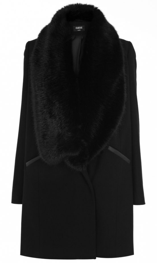 Faux Fur Collared Coat, £110
