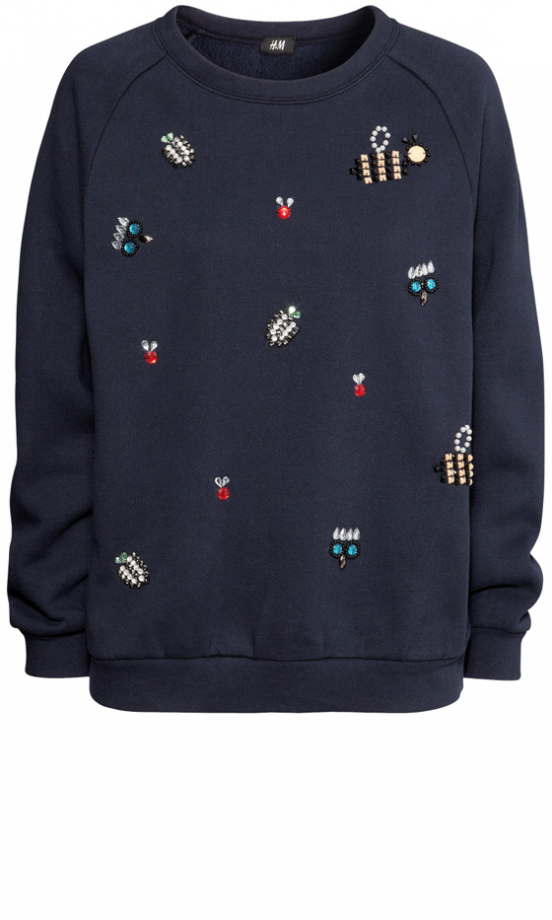 H&M Brooch Sweatshirt, £29.99