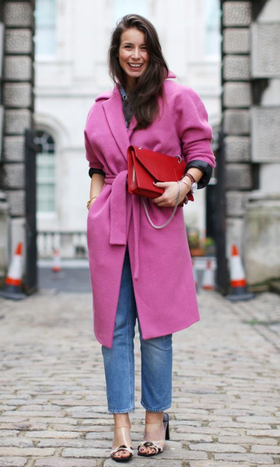 Irina Lakicevic's Bright Pink Coat