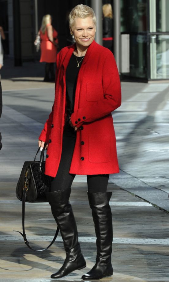 Jessie J's Bright Red Coat