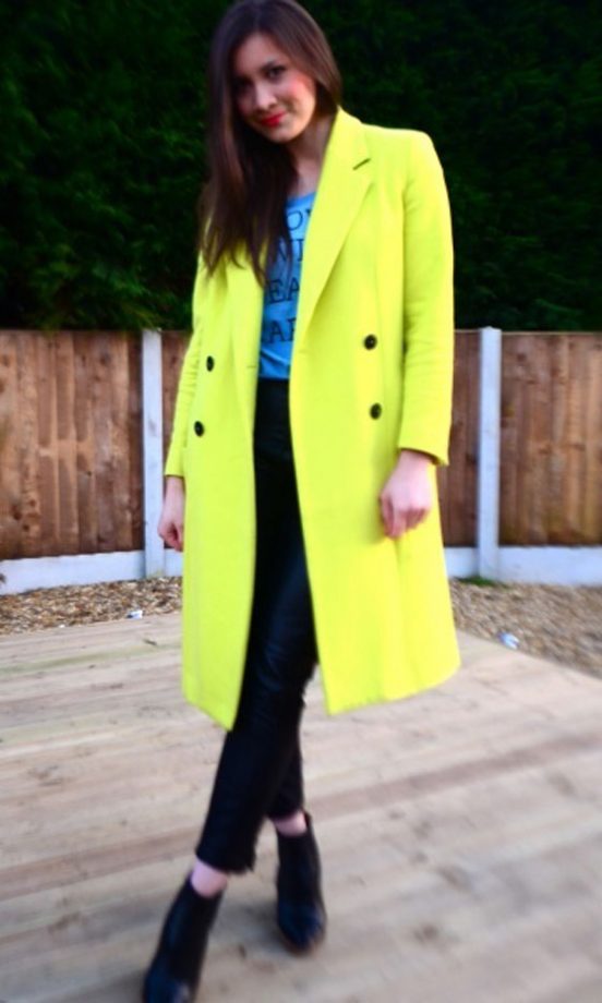 Julia Vorob'Eva's Bright Yellow Coat