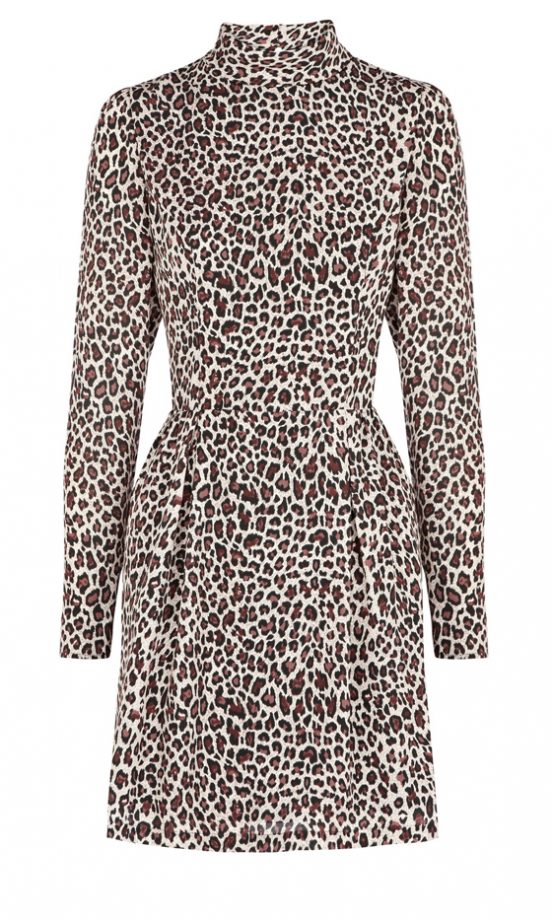 Leopard Funnel Neck Dress, £58