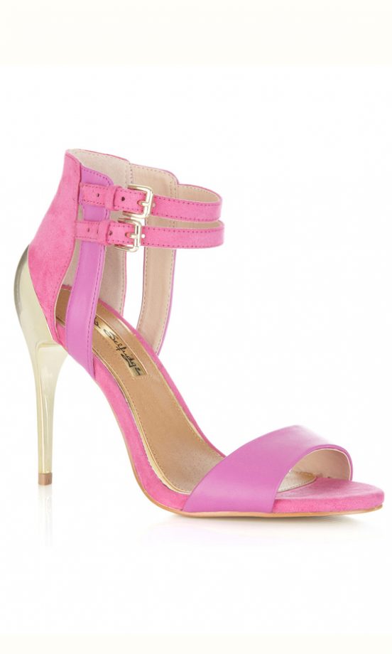 Miss Selfridge Citrus Pink Net Sole Heel, £42