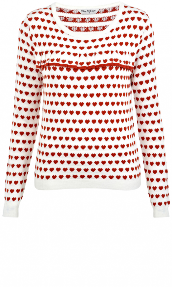 Miss Selfridge Heart Frill Jumper, £39
