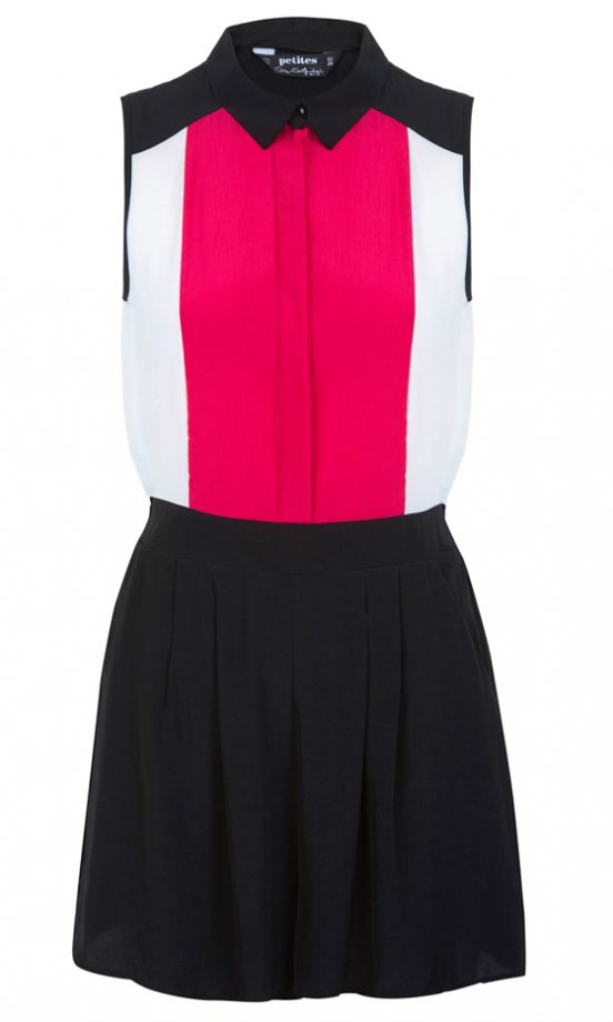 Miss Selfridge Petites Colourblock Playsuit, £39