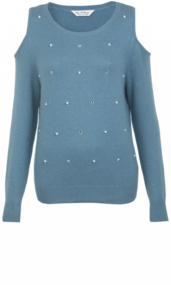 Miss Selfridge Teal Cut Out Jumper, £39