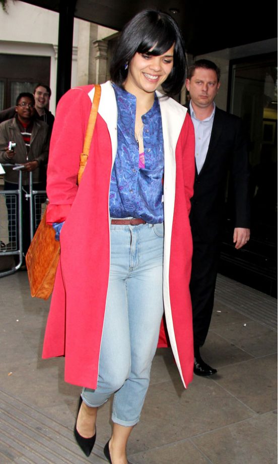 Natasha Khan's Bright Pink Coat