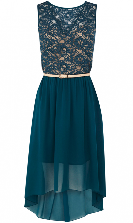 Oasis Green Lace Dress, £65