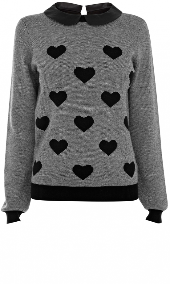 Oasis Heart Collared Jumper, £45