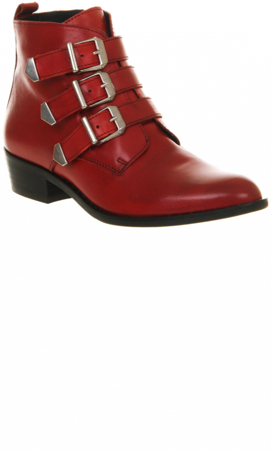 Office Red Buckle Boot, £85
