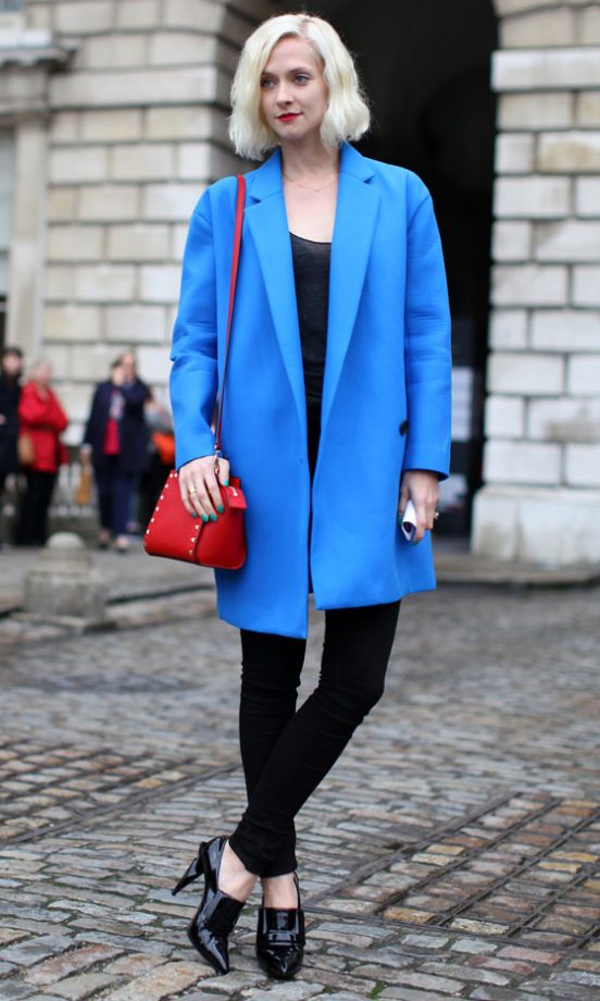 Portia Freeman's Bright Blue Coat