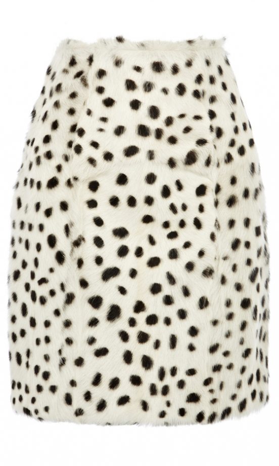 Spot Faux Fur Skirt, £85