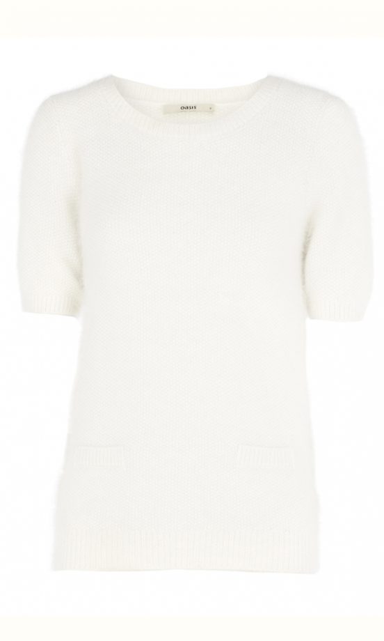 Textured Cream Angora Jumper, £45