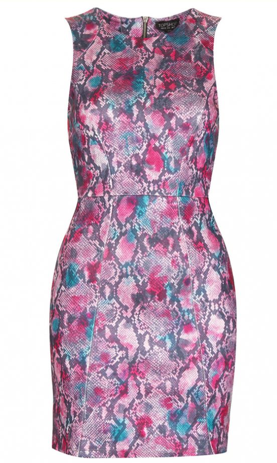 Topshop Snake Printed Bodycon Dress, £48